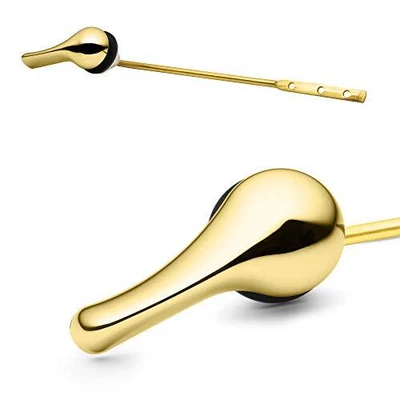 £14.11 • Buy Qualihome Brass Polished Toilet Tank Flush Lever Handle With Nut Lock Gold Fi...