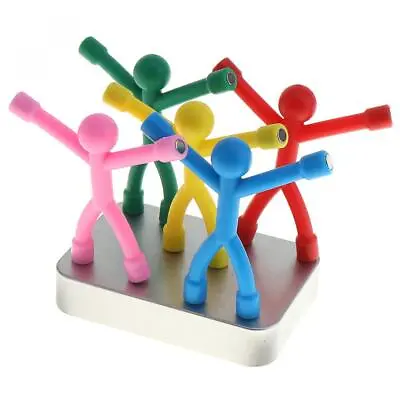 5Pcs Mini Q Man Magnets Bendable Multiple Colors For Child Gift Fun Creative Toy • $10.60