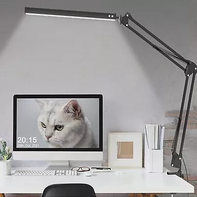 Dimmable LED Desk Lamp With Clamp Bedside Study Reading Table Light Adjustable • $23.99
