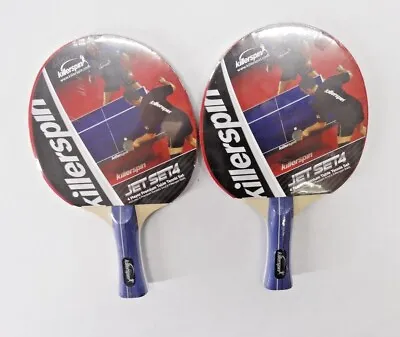 $39.99 • Buy NEW KillerSpin Model (Jet Set 4) Pair Of (2) Quality Ping Pong Paddles