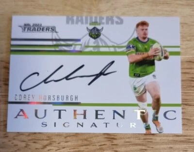 $50 • Buy NRL Traders 2023 AUTHENTIC SIGNATURE Card RAIDERS COREY HORSBURGH #15 / 100