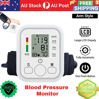 Automatic Digital Blood Pressure Monitor Upper Arm BP Machine Heart Rate Monitor • $19.75