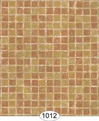 Dollhouse Mosaic Tile Beige Wallpaper Or Floor Paper • $7.99