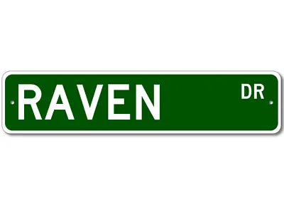 Raven Drive Street Sign Personalized Custom Last Name Metal Sign - Aluminum • $26.33