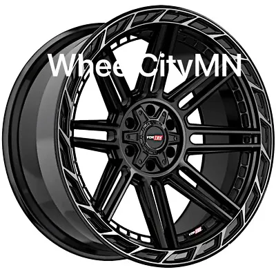 22 X10” Black Vortek VRP 501 Wheels Fits Lifted 2004 2023 Ford F150 6x135 -18 • $1659.99