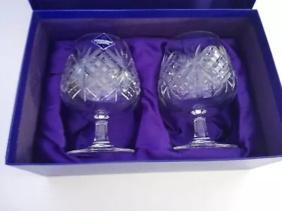 £9.99 • Buy Pair Edinburgh Crystal Brandy Glasses
