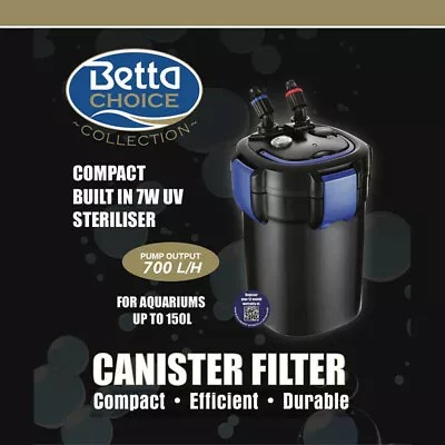 Betta UV Canister Filter External Aquarium Filtration 700 1050 1620 2000 UV • £7.99