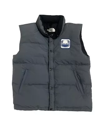 Vintage 90s The North Face Goose Down Gray Patch Vest Size Large • $49.99