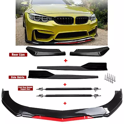 Front Rear Bumper Lip Spoiler Splitter Body Kit Side Skirt For BMW 3 4 5 Series • $59.99