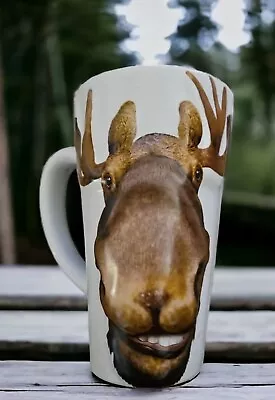 Alaska Moose Coffee Mug  I Moose Have My Coffee  Large 16 Ounce Moose With Smile • $23.95