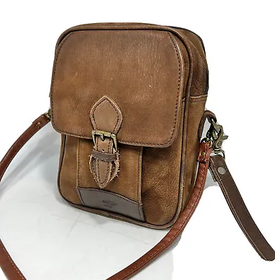 Ellington Crossbody Purse Shoulder Bag Brown Leather Magnetic Closure 9  X 7  • $28