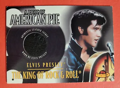 Elvis Presley Worn Leather Jacket Swatch Relic Card 2001 Topps American Pie Rock • $139.95
