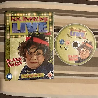 Mrs Brown's Boys Live Tour - Mrs Brown Rides Again (DVD 2013) ONLY DISC COVER • £1.50