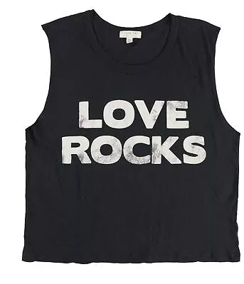 I LOVE H81 Womens Love Rocks Graphic T-Shirt Black Large • $16.96