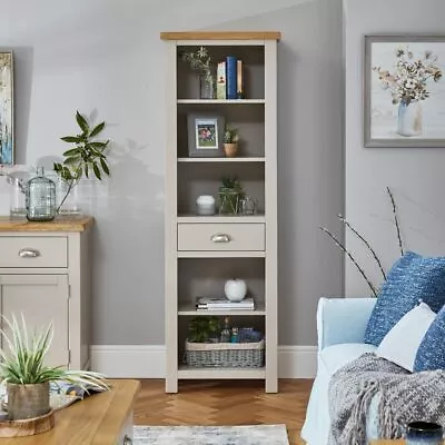 Cotswold Grey Painted Tall Narrow Alcove Bookcase - CG38 • £299