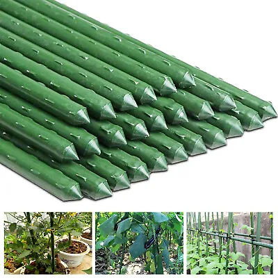 25Pcs Plant Support Stakes Metal Garden Sticks Flower Climbing Growing 24/35in • $19.99