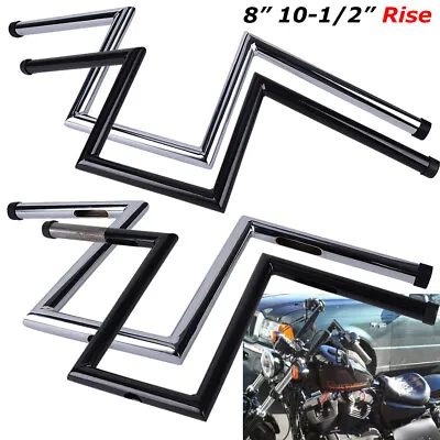 8  10-1/2  Rise 1  Ape Hanger Handlebar Drag Z-Bars For Harley Sportster Softail • $66.45