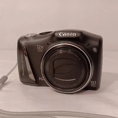 Canon PowerShot SX150 IS 14.1MP Digital Camera - Black Tested Works • $47.50