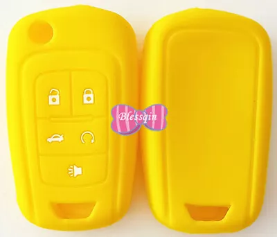 $8.99 • Buy Yellow Silicone 5 Buttons Flip Key Cover Suits Chevrolet Holden Vf Commodore