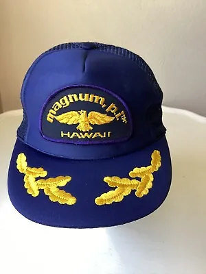 Vintage 1980 Magnum PI Hawaii Trucker SnapBack Hat Cap • $34.99