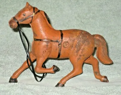 Old Cast Iron Toy Horse For Drawn Sulky Harness Racer Or Surrey • $20