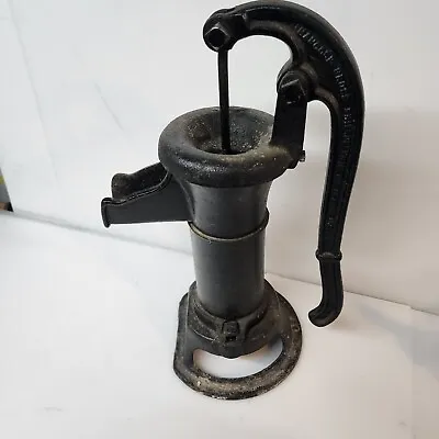 Farmhouse Vintage Cast Iron Well Water Pump Garden Spout Hancock Made In USA • $110