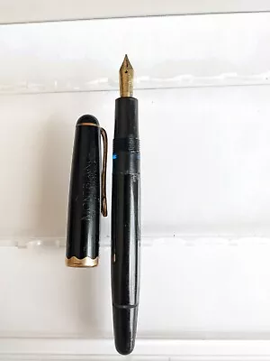 Vtg Black GT Montblanc Monte Rosa Piston Fountain Pen - 14k Nib - For Repare • $14.99