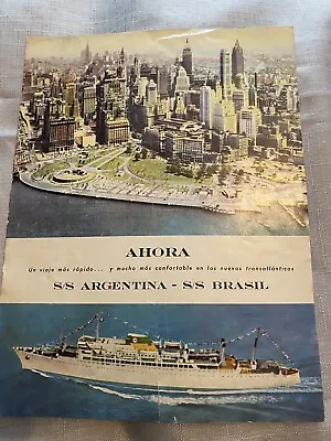 Vintage  Brochure Shipping Line Memorabilia Moore -McCormack Lines Ephemera • £14.99