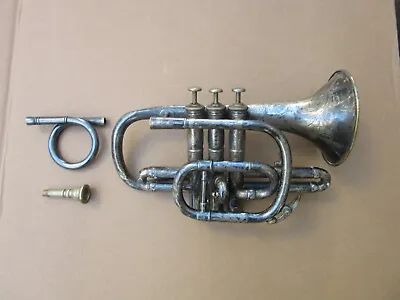 Vintage Antique J W Pepper Philadelphia Chicago Cornet - PARTS OR REPAIR • $325