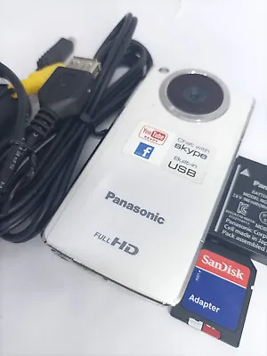 Panasonic HM-TA1 HD Digital Mobile Pocket Camera & Video Camcorder USB - White • £69.99