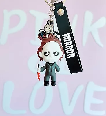 Michael Myers Halloween Horror Keychain Keyring Pendant Bag Pom • £5.39