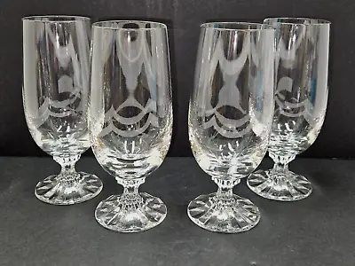 Lot Of 4 Villeroy & Boch Crystal Connaiseur Iced Tea Glasses Goblets 6 3/8  • $48