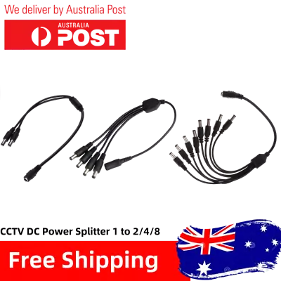 DC Power Splitter Cable Y Cable Cord 1 To 2/4/8  For CCTV Security Camera DC 12V • $9.99