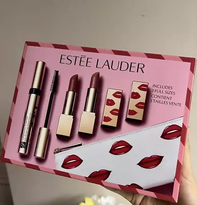 Estee Lauder Sculpted Lips 4-Pc Gift Set Pure Color Envy 561+420 &Mascara W/Bag • $21.99