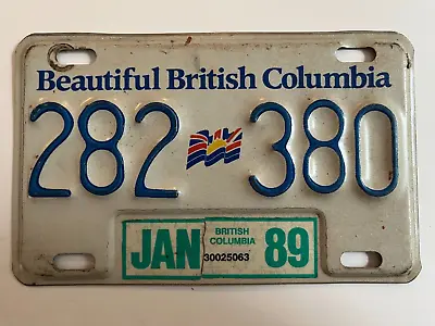 1989 British Columbia Utility Trailer License Plate Small Motorcycle Sized • $9.99