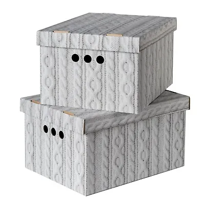 2pc Decorative Storage Boxes Home Office Box Organiser Large - Sweater • £13.99