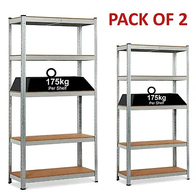 5 Tier Racking Shelf Heavy Duty Garage Shelving Storage Shelves 180 X 90 X 40cm • £21.85