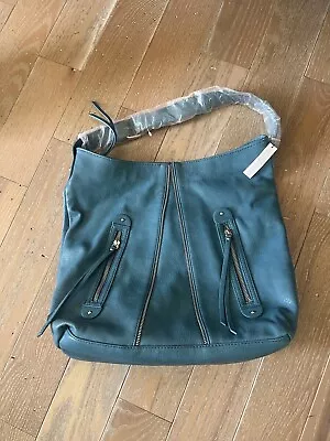 New Teal Linea Pelle Hobo Bag Italy  • $49