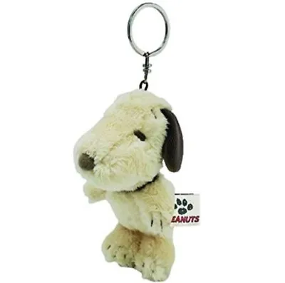 PEANUTS Snoopy Puchifuwa Mocha Key Chain Plush  Fluffy Kawaii From Japan • $24.99