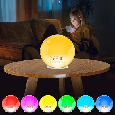 $57.95 • Buy Wake Up Light Sunrise Alarm Clock Reusable Light Alarm Clock With 7 LiFqQ
