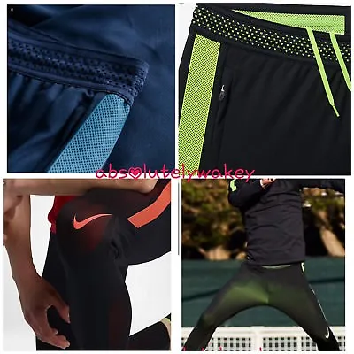 Nike STRIKE FLEX MEN'S FOOTBALL PANTS BLACK/VOLT OR B/YELLOW Or B/ORANGE Or BLUE • $140.02