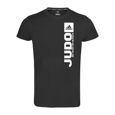 £22.99 • Buy Adidas Judo T-Shirt Black Gym Casual Tee 100% Cotton Mens
