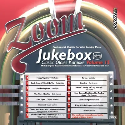 £3.95 • Buy Zoom Karaoke - Jukebox Classic Oldies 1960s/1970s - CD+G - Volume 15
