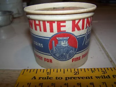 RARE Vintage Small White King Soap Box Container Waxed Cardboard- Empty • $50