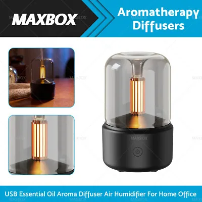$31.30 • Buy USB Essential Oil Aroma Diffuser Desktop Atmosphere Candle Light Air Humidifier