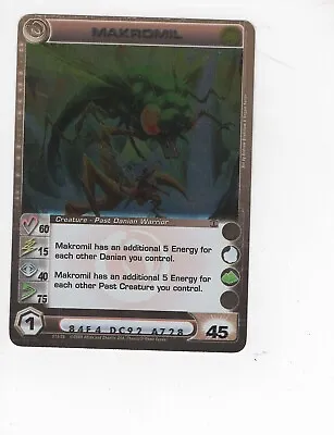 Chaotic Creature Card Danian Rare Makromil Min Energy • $6.75