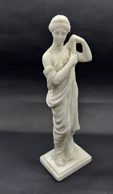 Vintage Greece 9 3/4  Alabaster Statue Of Aphrodite? Grecian Woman Goddess • $32