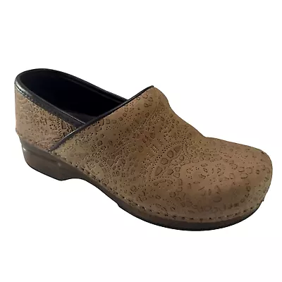 DANSKO XP Embossed Professional Clogs Women's Size 9.5 Tan Slip On Comfort Shoe • $27.97