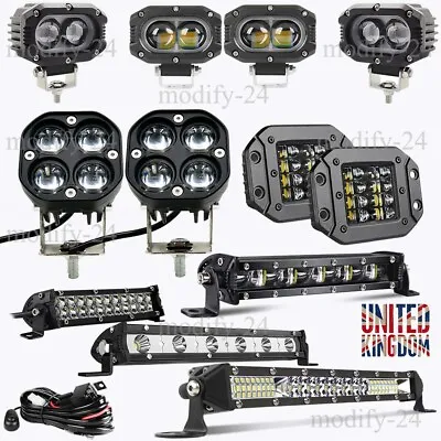 12V LED Work Light Bar Flood Spot Lights Driving Lamp Offroad Car Truck ATV SUV • £1.04