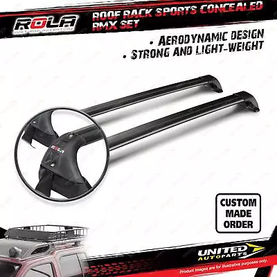 2 X Rola Sports Concealed RMX Roof Rack Bars For Holden Avalanche Crewman 4D Ute • $489.95